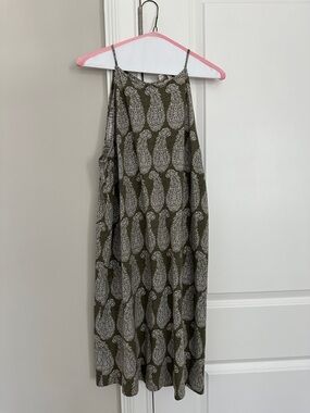 Women’s Olive Green Paisley Print Sundress